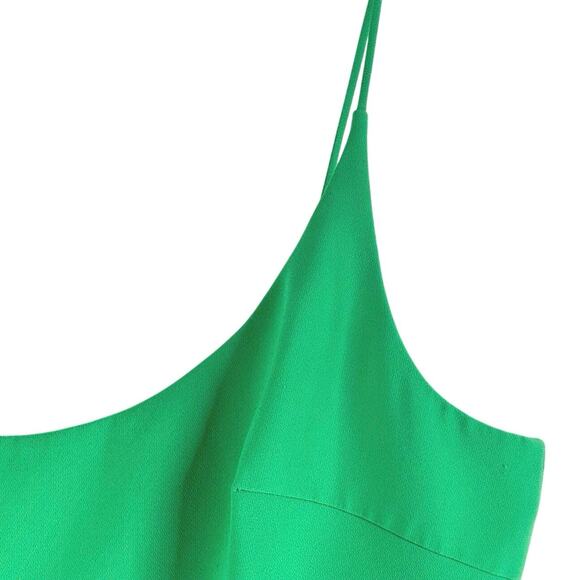 Christian Siriano Grass Green Midi Slip Dress Sleeveless Scoop Neck - Picture 6 of 12